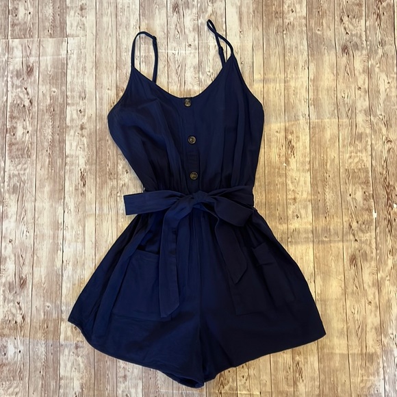 SHEIN Pants - Shein Navy Blue Romper